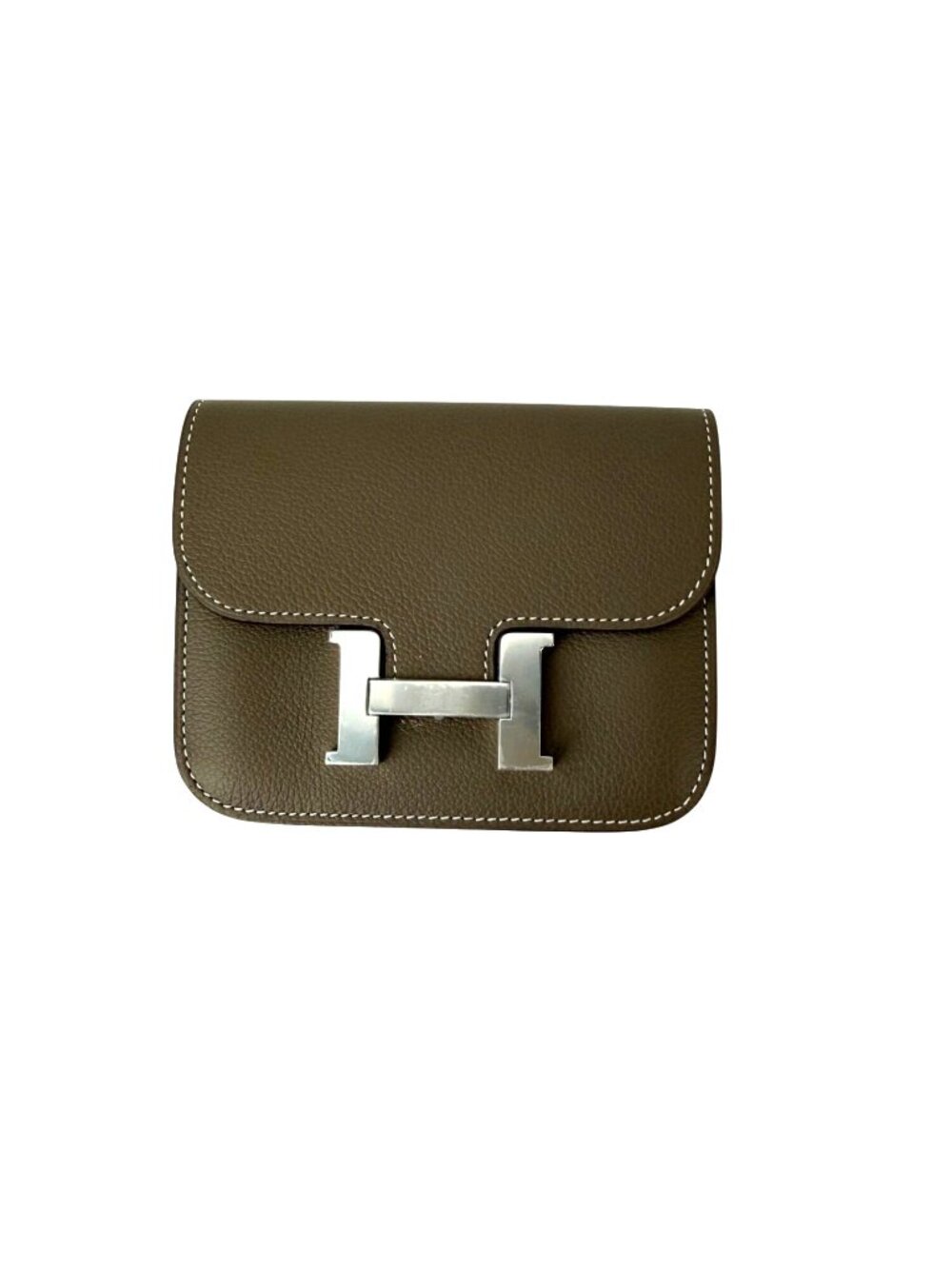 Hermes Evercolor Constance Slim Etoupe Wallet